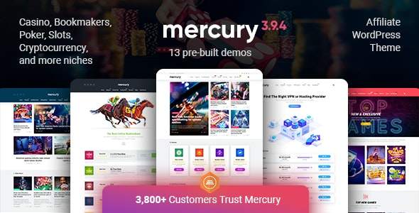 Mercury-代理推广联盟大使佣金WordPress主题[更至v3.9.11]封面图