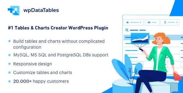 wpDataTables-统计分析表格与图表WordPress插件封面图