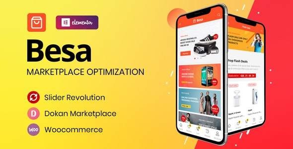 Besa-移动H5多功能在线商城WooCommerce主题[更至v2.3.1]封面图