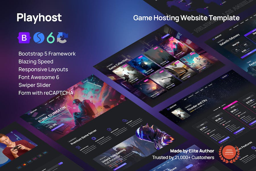 Playhost-游戏服务器主机托管HTML网站模板[更至v1.1.6]封面图