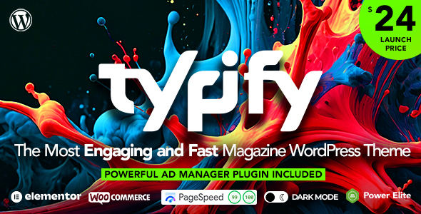 Typify-有点酷的新闻杂志博客WordPress主题封面图