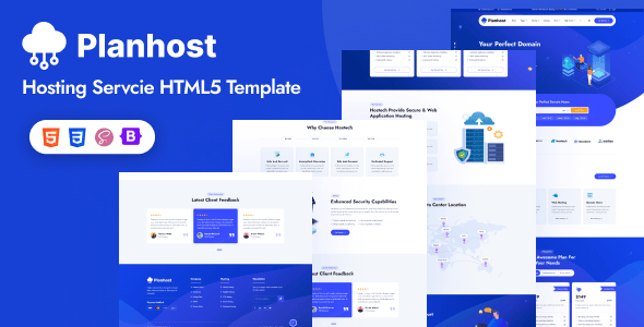 Planhost-服务器IDC虚拟主机HTML5网站模板封面图