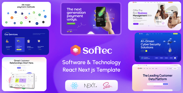 Softec-软件科技公司网站React Next.js模板[更至v2024.5.9]封面图