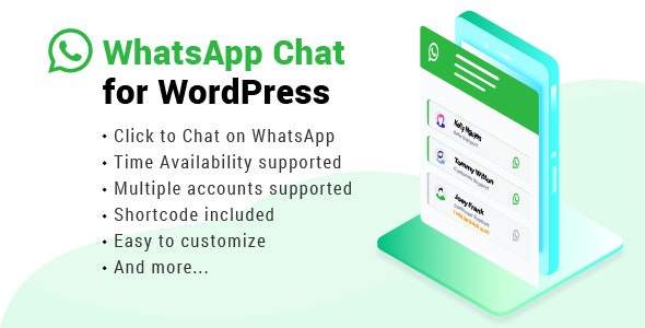 WhatsApp Chat-WhatsApp在线聊天WordPress插件封面图